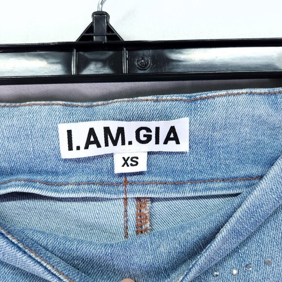 I.AM.GIA Low Rise Flared Jeans XS Rhinestone Detail Y2K Inspired - Picture 8 of 13